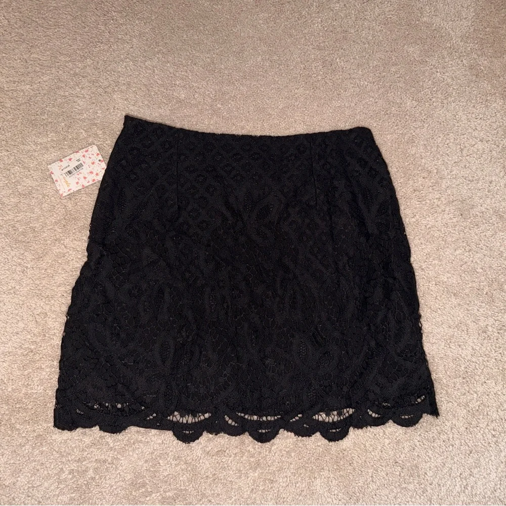 Free People Black Lace Skirt - Picture 1 of 4